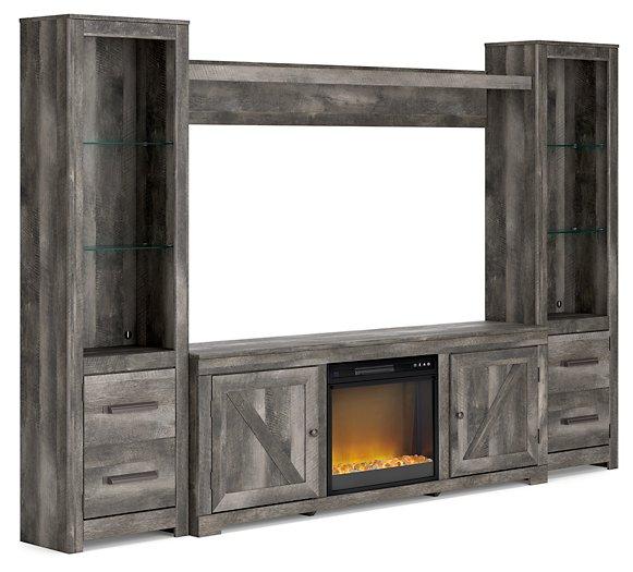 Wynnlow 4-Piece Entertainment Center with Electric Fireplace - Furnish 4 Less 98 (NY)*