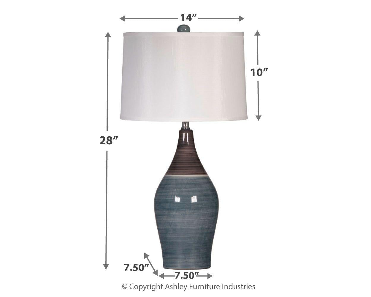 Niobe - Ceramic Table Lamp (2/cn) - Furnish 4 Less 98 (NY)*