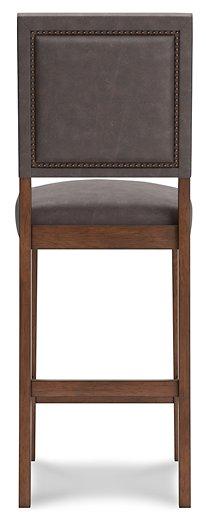 Benmara Grayish Brown/Brown Bar Height Bar Stool (Set of 2) - Furnish 4 Less 98 (NY)*