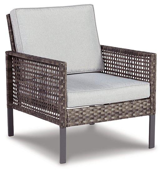 Lainey Two-tone Gray Outdoor Love/Chairs/Table Set (Set of 4)