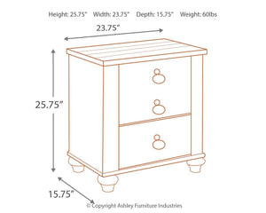 Willowton - Two Drawer Night Stand - Furnish 4 Less 98 (NY)*