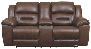 Stoneland - Dbl Rec Pwr Loveseat W/console - Furnish 4 Less 98 (NY)*