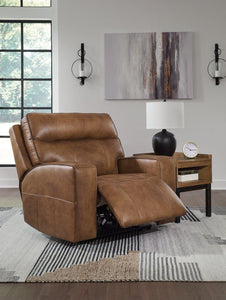 Game Plan Caramel Oversized Power Recliner