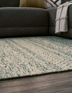 Devton Beige/Teal 7'8" x 10' Rug