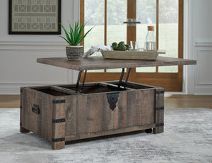 Hollum Rustic Brown Lift-Top Coffee Table