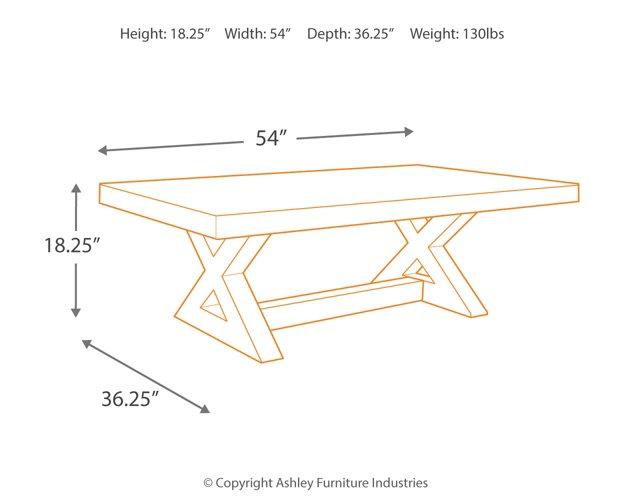 Wesling Light Brown Coffee Table and 2 End Tables - Furnish 4 Less 98 (NY)*