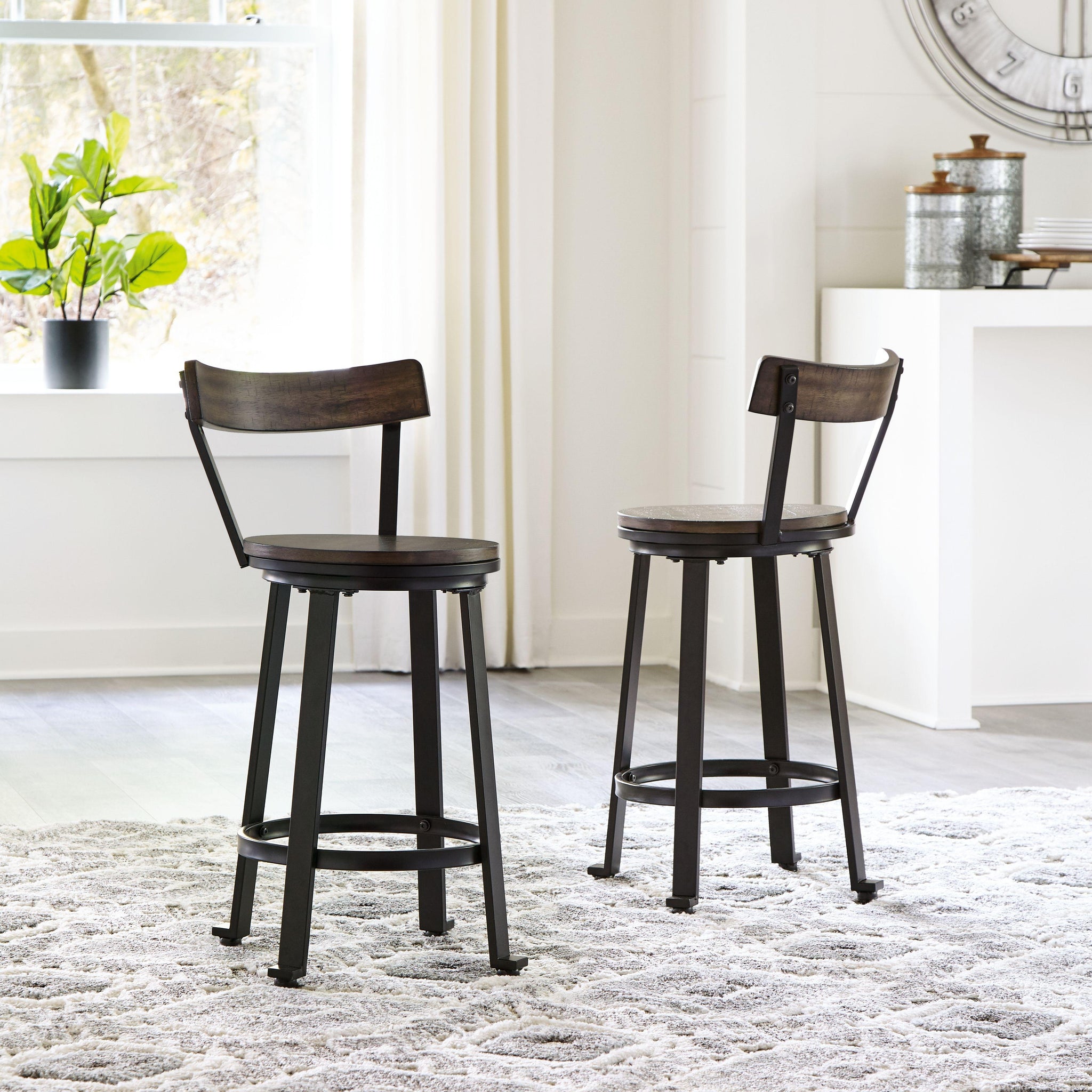 Melenski - Swivel Barstool (2/cn)