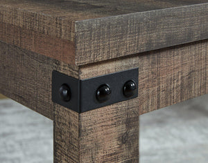 Hollum Rustic Brown End Table