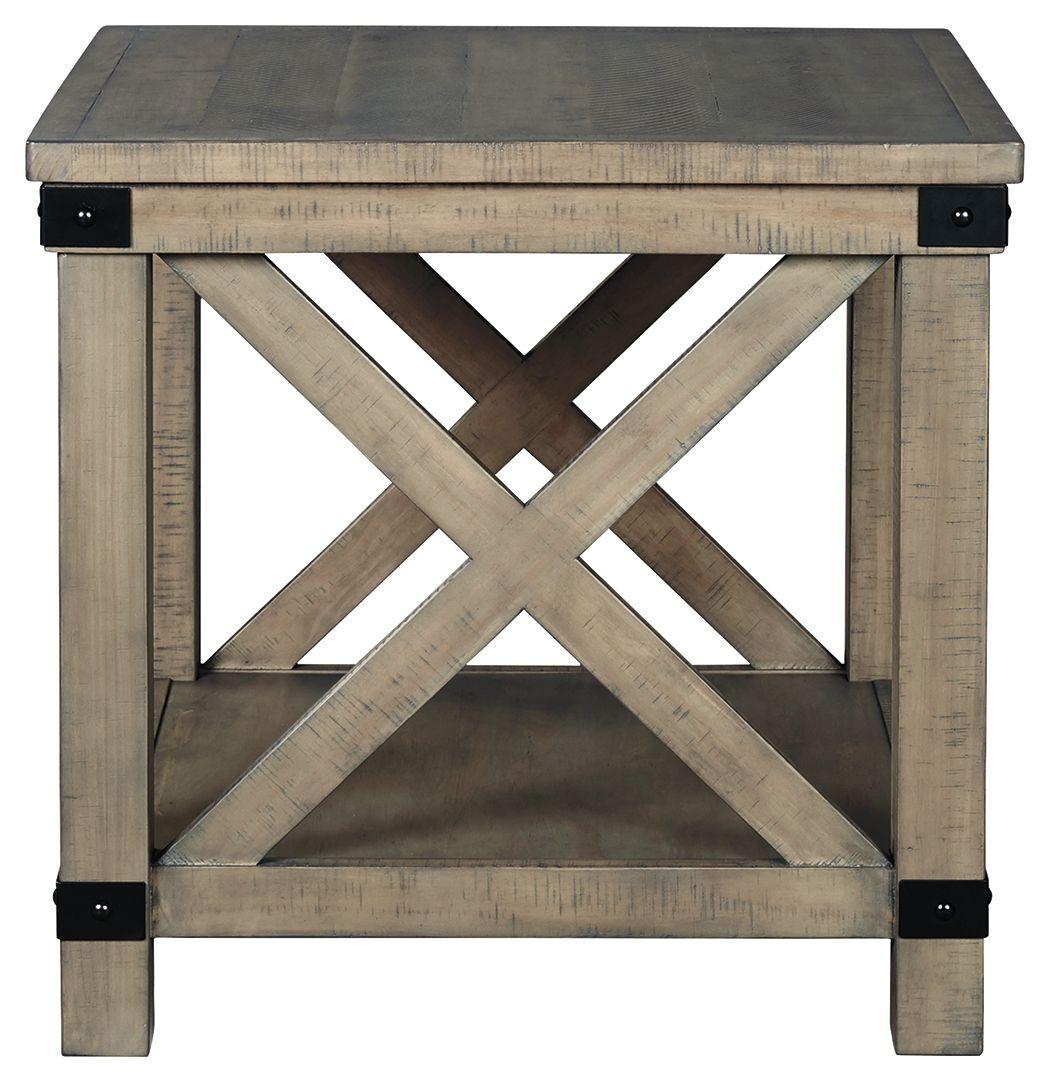 Aldwin - Rectangular End Table - Crossbuck Styling