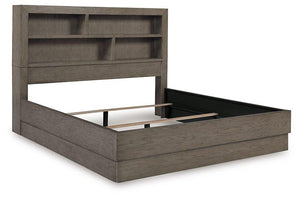 Anibecca Weathered Gray King Bookcase Bed - Furnish 4 Less 98 (NY)*