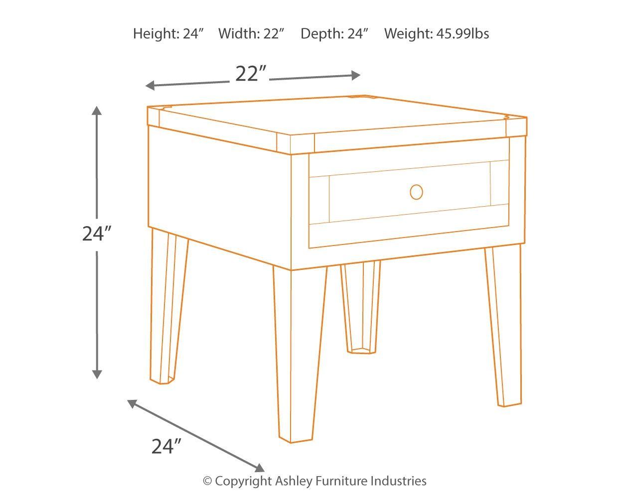 Chazney - Rectangular End Table - Furnish 4 Less 98 (NY)*