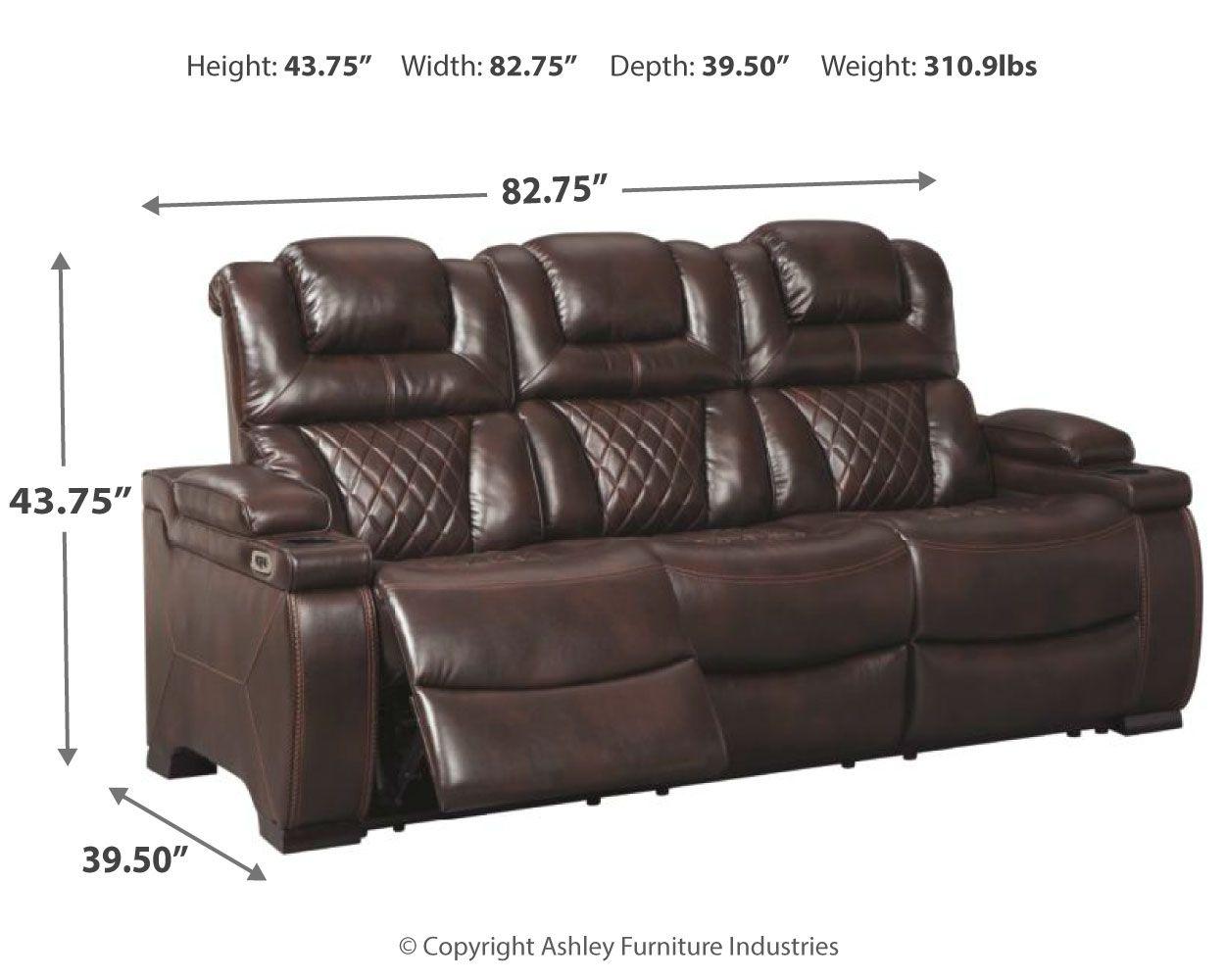 Warnerton - Pwr Rec Sofa With Adj Headrest - Furnish 4 Less 98 (NY)*