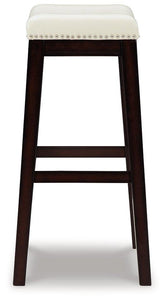 Lemante Ivory/Brown Bar Height Bar Stool - Furnish 4 Less 98 (NY)*