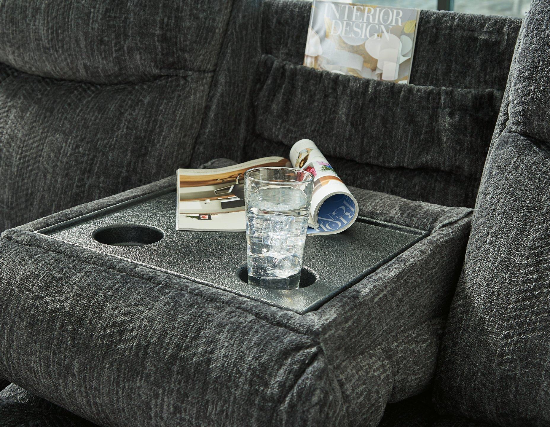 Martinglenn Power Reclining Sofa with Drop Down Table - Furnish 4 Less 98 (NY)*