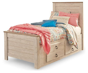 Willowton Bed with 2 Storage Drawers - Furnish 4 Less 98 (NY)*