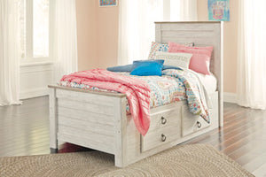 Willowton Bed with 2 Storage Drawers - Furnish 4 Less 98 (NY)*