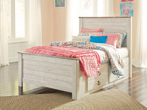 Willowton Bed with 2 Storage Drawers - Furnish 4 Less 98 (NY)*