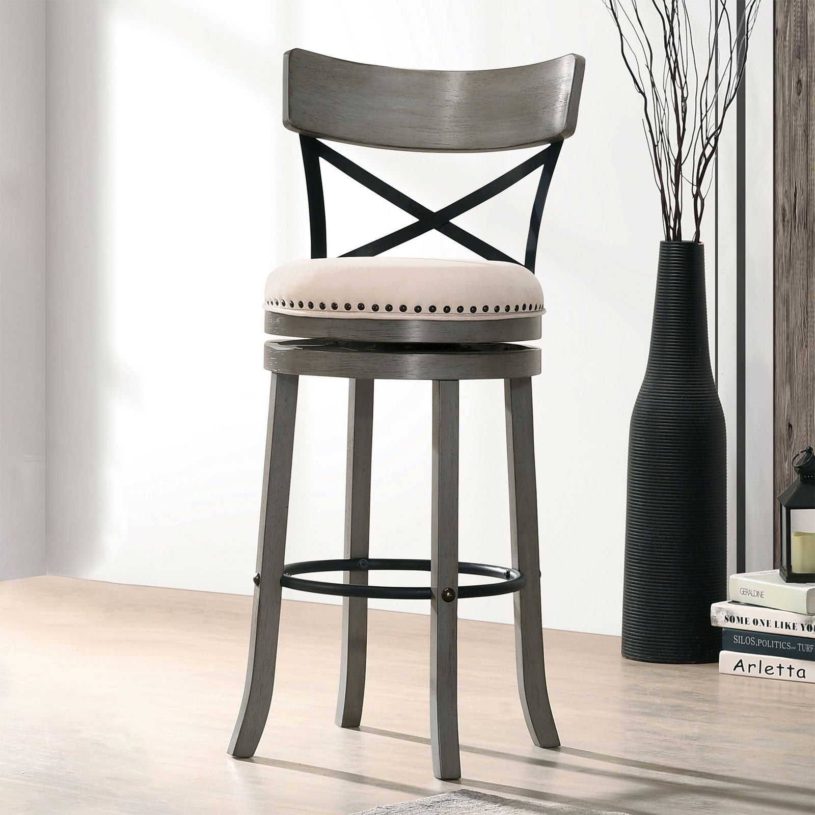 CLARENCE 29" Swivel Barstool - Furnish 4 Less 98 (NY)*