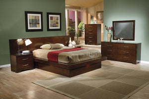 Jessica Dark Cappuccino King Platform Bed - Furnish 4 Less 98 (NY)*