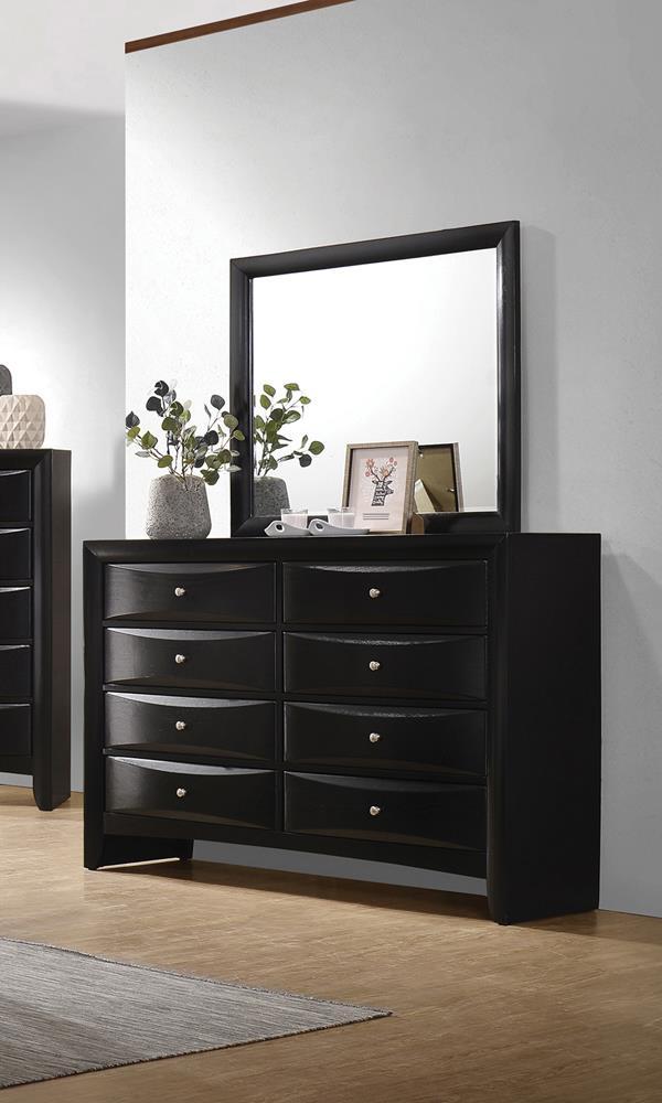 Briana Black Dresser Mirror - Furnish 4 Less 98 (NY)*