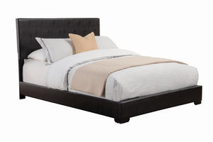 Conner Casual Black Upholstered Queen Bed - Furnish 4 Less 98 (NY)*