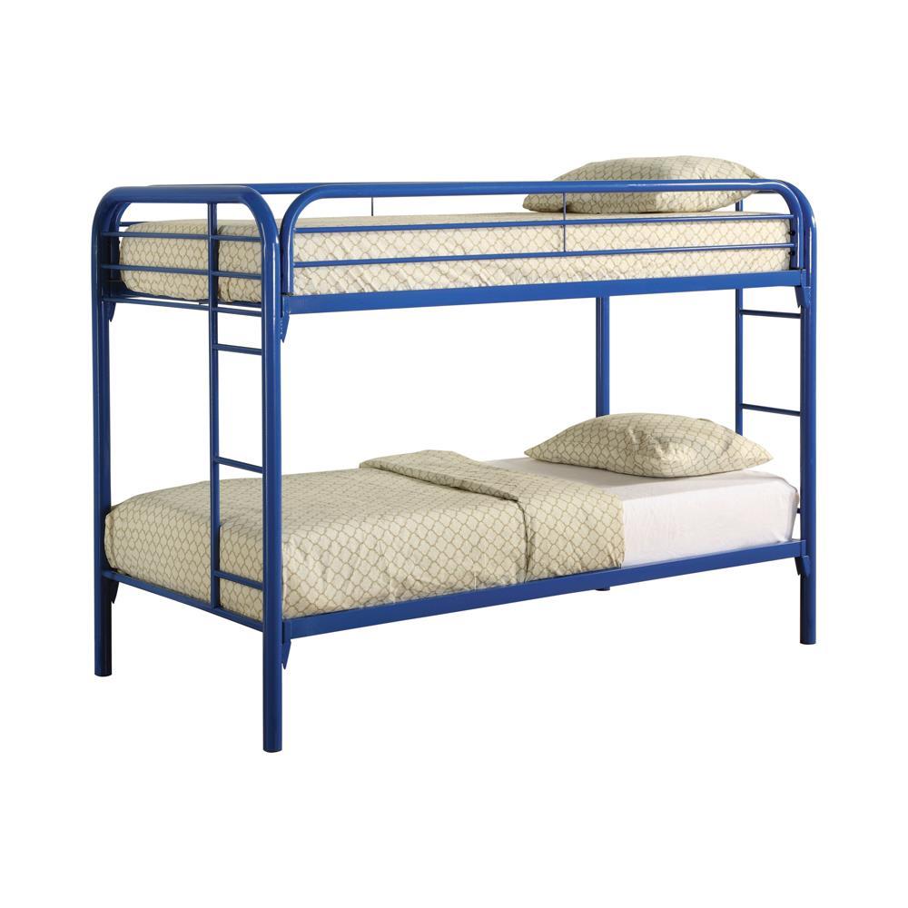 Morgan  Twin over Twin Blue Bunk Bed - Furnish 4 Less 98 (NY)*