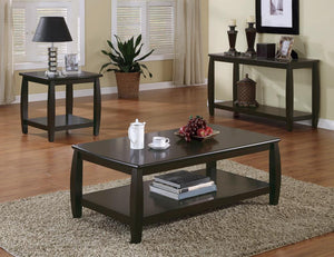 Wood Top Espresso Coffee Table - Furnish 4 Less 98 (NY)*