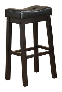 Transitional Black Upholstered Bar Stool - Furnish 4 Less 98 (NY)*