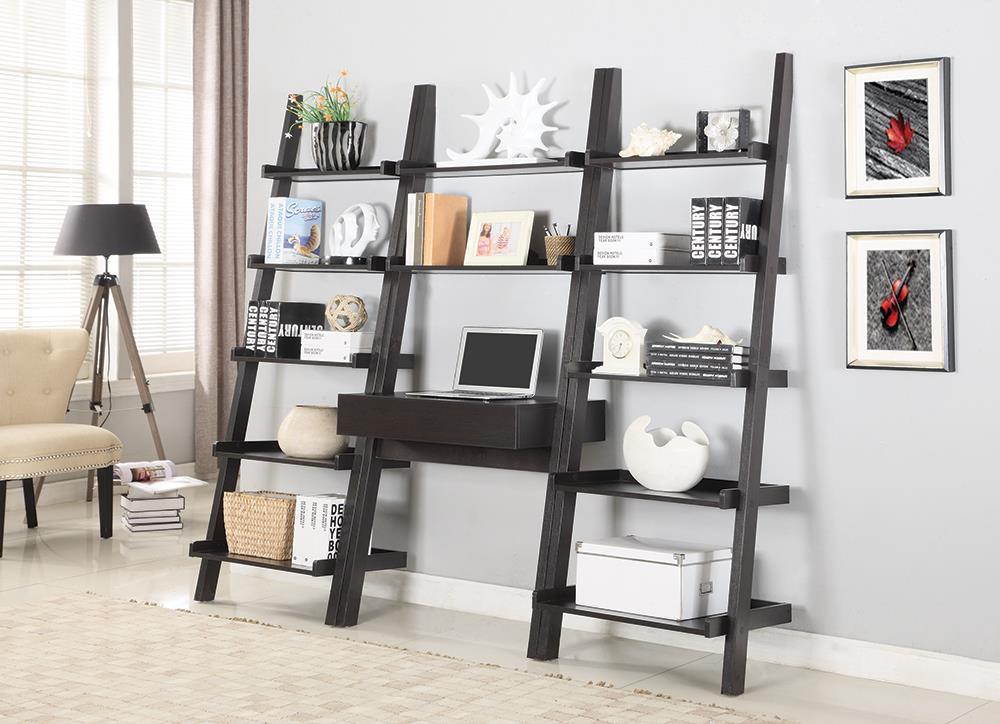 Transitional Cappuccino Bookcase - Furnish 4 Less 98 (NY)*