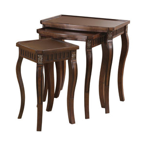 Traditional Warm Brown Nesting Table - Furnish 4 Less 98 (NY)*