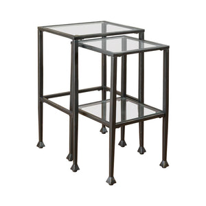 Transitional Black Nesting Table - Furnish 4 Less 98 (NY)*