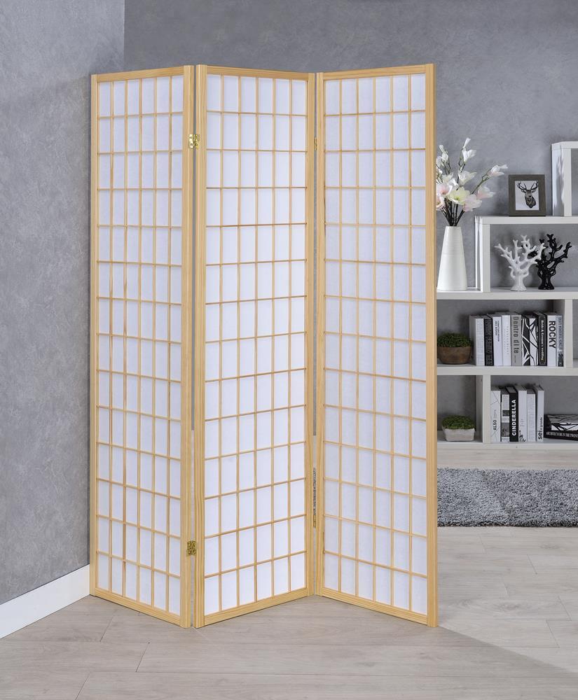 Transitional Natural Folding Screen - Furnish 4 Less 98 (NY)*