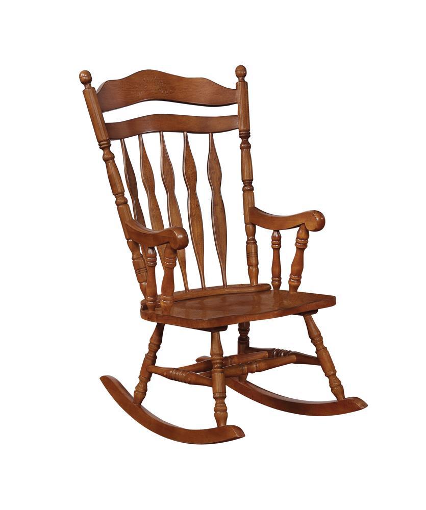 Traditional Medium Brown Rocking Chair - Furnish 4 Less 98 (NY)*