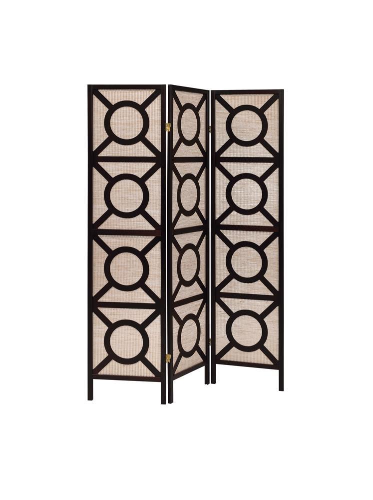 Transitional Cappuccino Folding Screen - Furnish 4 Less 98 (NY)*