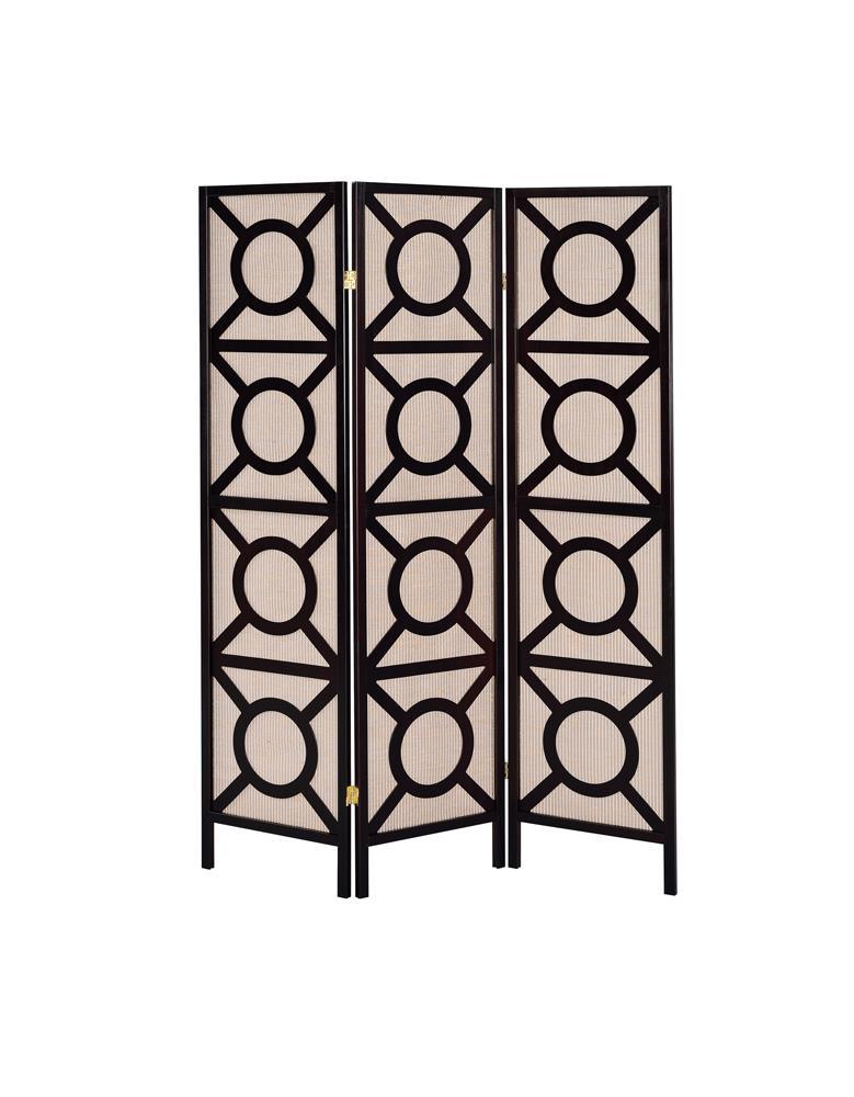 Transitional Cappuccino Folding Screen - Furnish 4 Less 98 (NY)*