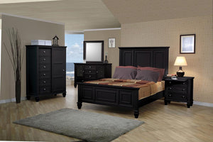 Sandy Beach Black Door Dresser With Concealed Storage - Furnish 4 Less 98 (NY)*