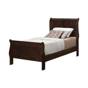 Louis Philippe Cappuccino Twin Sleigh Bed - Furnish 4 Less 98 (NY)*