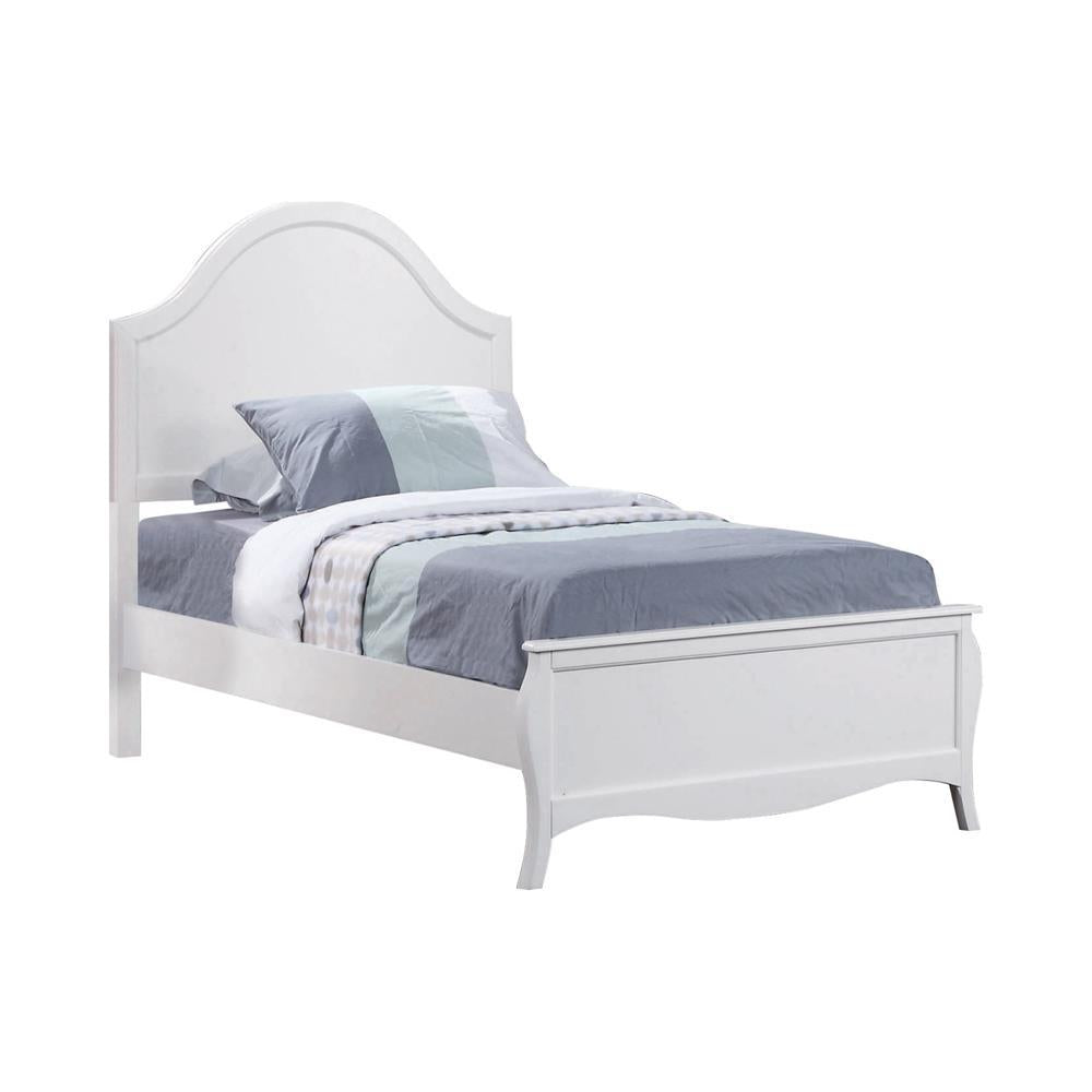 Dominique Twin Panel Bed Cream White