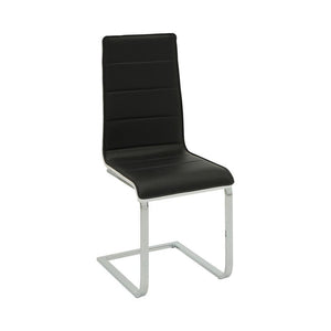 Broderick Contemporary Chrome and Black Dining Chair - Furnish 4 Less 98 (NY)*