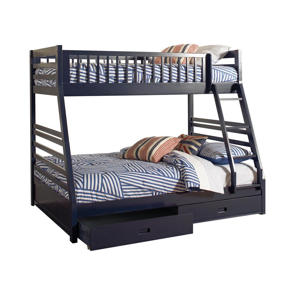 Ashton Navy Twin over Full Bunk Bed - Furnish 4 Less 98 (NY)*