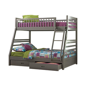 Ashton Grey Twin over Full Bunk Bed - Furnish 4 Less 98 (NY)*