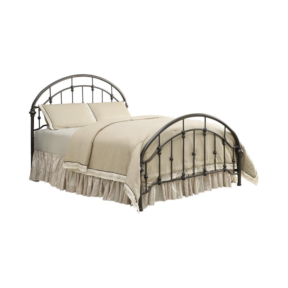 Maywood Transitional Black Metal Queen Bed - Furnish 4 Less 98 (NY)*