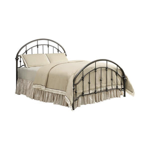 Maywood Transitional Black Metal Queen Bed - Furnish 4 Less 98 (NY)*