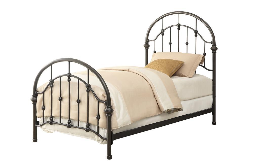 Maywood Transitional Black Metal Twin Bed - Furnish 4 Less 98 (NY)*