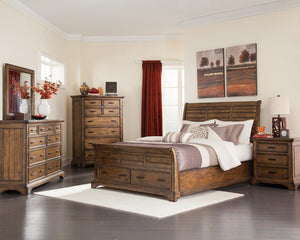 Elk Grove Rustic Vintage Bourbon Eastern King Bed - Furnish 4 Less 98 (NY)*