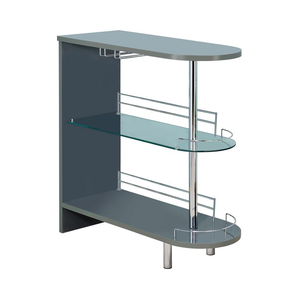 Glossy Grey Bar Unit - Furnish 4 Less 98 (NY)*