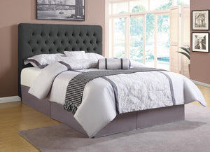 Chloe Transitional Charcoal Upholstered Full Bed - Furnish 4 Less 98 (NY)*