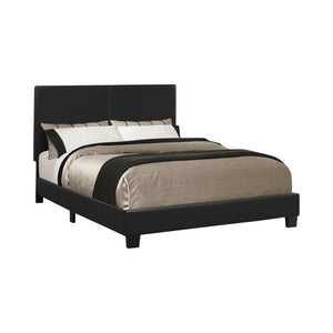 Mauve Upholstered Platform Black Queen Bed - Furnish 4 Less 98 (NY)*