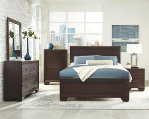 Fenbrook Transitional Dark Cocoa Eastern King Bed - Furnish 4 Less 98 (NY)*