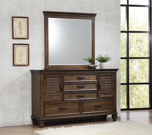 Franco Burnished Oak Dresser Mirror - Furnish 4 Less 98 (NY)*